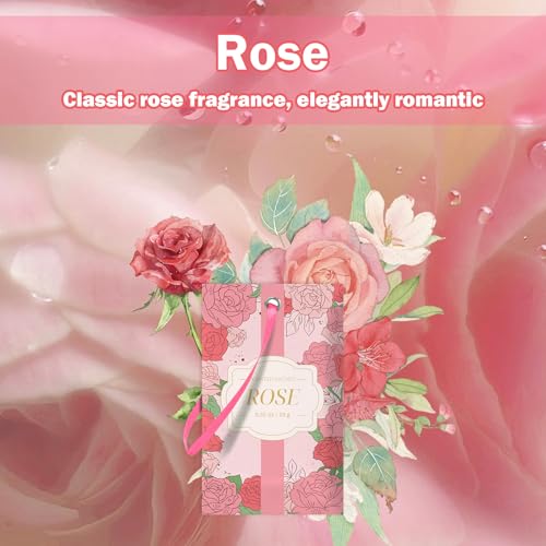 Rose Scented Sachets for Drawers and Closets - 14 Pack Long-Lasting Fragrance