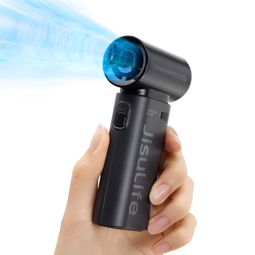 JISULIFE Life9 Portable Handheld Turbo Fan, 5000mAh 5-Speed Mini Pocket Fan