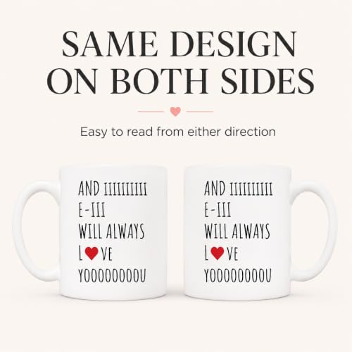 11oz Christmas Mug - And I Will Always Love You Gift for Wife, Husband, Mom, Dad, Girlfriend, Boyfriend