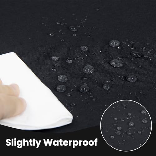 2-Pack Fitted Polyester Tablecloth for 6-Foot Rectangle Tables, Black