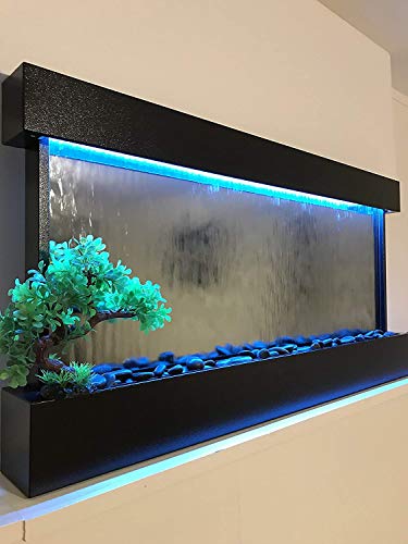 Jersey Home Decor Wall Waterfall Fountain 47x24 Inches with Color Lights & Remote