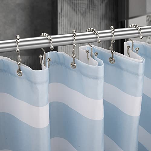 Titanker Double Glide Shower Curtain Hooks Rust Resistant Metal Rings Nickel
