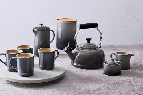 Le Creuset Vancouver Mug Set of 4 - 14 oz Sea Salt Stoneware, Heat-Resistant Coffee Cups