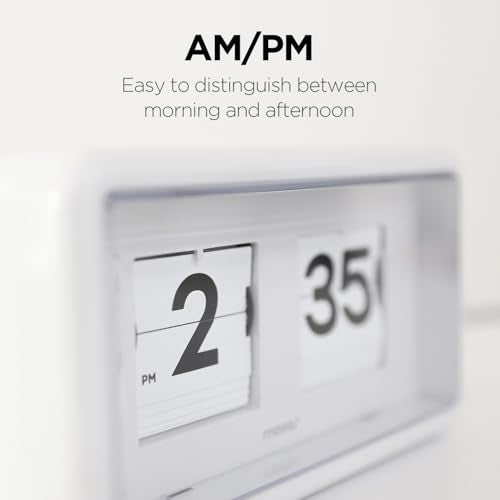 Retro Flip Desk Clock - Vintage Automatic Analog Table & Wall Clock
