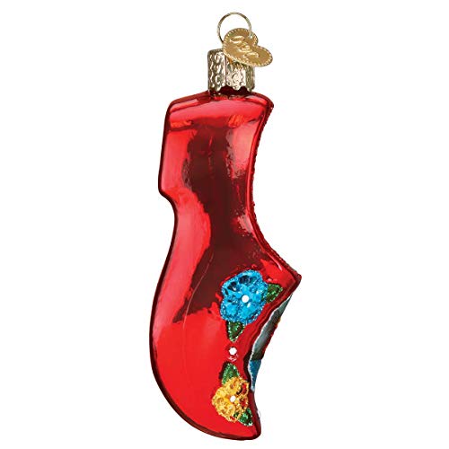 Wooden Clog Glass Christmas Ornament Handcrafted Holiday Decoration