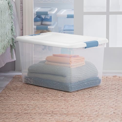 64 Quart Latching Storage Box 4-Pack Heavy-Duty Plastic Containers