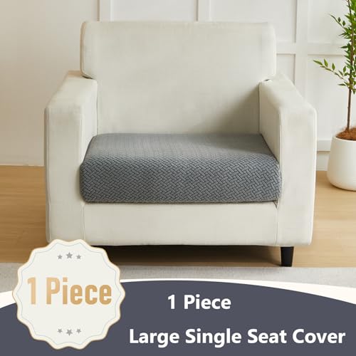 Universal Stretch Couch Cushion Cover - Washable Sofa Seat Slipcover, Gray