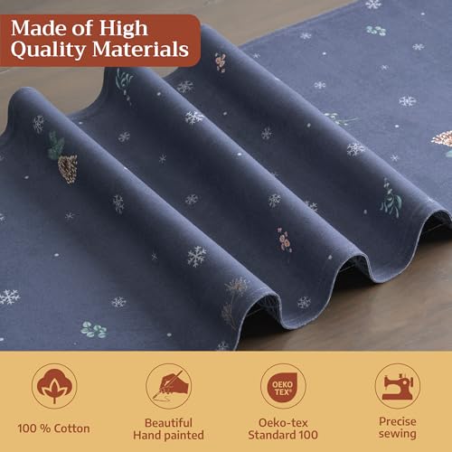 Maison d' Hermine Christmas Joy 14.5" x 108" Double Layer Cotton Table Runner