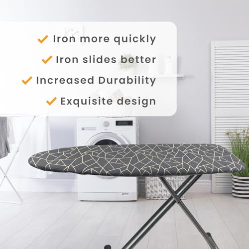 Heavy Duty Ironing Board Cover and Pad 15x54 Inch, Heat Reflective Cotton