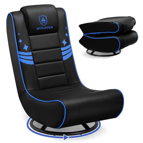 Foldable Swivel Floor Gaming Chair with Ergonomic Cushioning