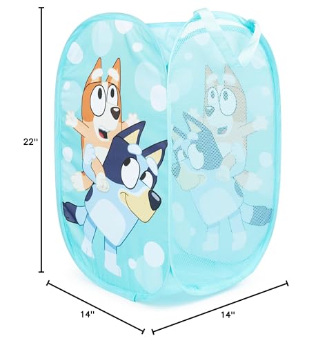 Kids Pop-Up Mesh Laundry Hamper - Foldable Storage Basket for Toys