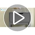 Kids Wooden Nightstand with Storage Drawer and Open Shelf, Gray