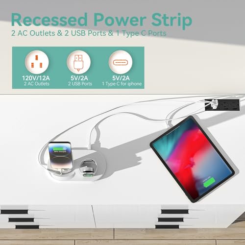 6-Drawer Wooden Dresser with Charging Station, USB & Type-C Outlets