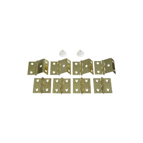 Brass Interior Shutter Hinge Kit with Mounting Hardware - 12 Piece Set