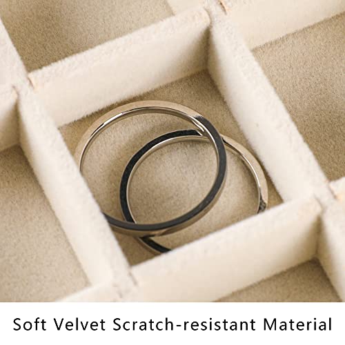 9-Piece Stackable Velvet Jewelry Drawer Organizer Set for Rings and Earrings