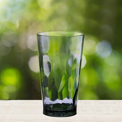 16 oz Unbreakable Plastic Drinking Glasses, Shatterproof Tumbler Set of 6
