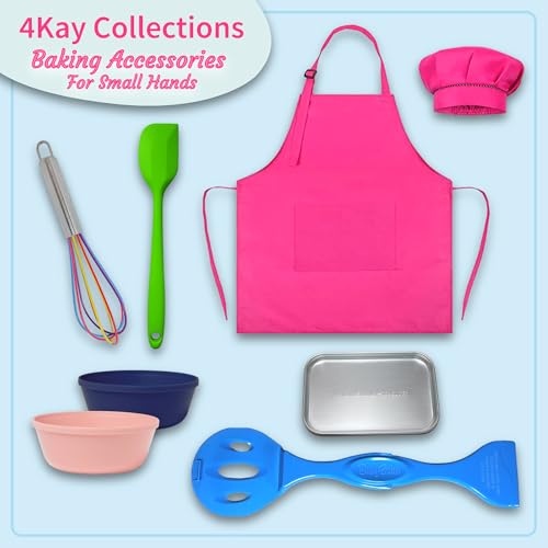 Kids Electric Baking Oven Set with 20 Pieces, Refill Mixes, and Apron