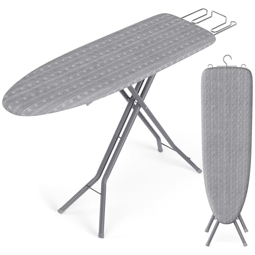 SONGMICS Foldable Ironing Board with 4-Layer Cover and 7-Height Adjustments