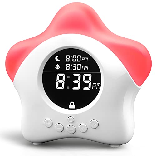 Kids Sleep Trainer Clock with Night Light and Alarm for Toddlers