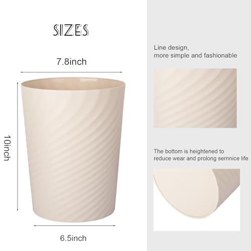 Small Plastic Bathroom Trash Can 1.8 Gallon Wastebasket