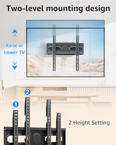 Full Motion TV Wall Mount for 32-65 Inch Flat Screen & 4K TVs, Swivel & Tilt