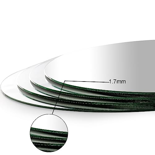 10-Inch Round Mirror Trays for Table Centerpieces, Set of 12