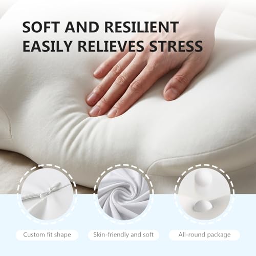 Ergonomic Memory Foam Neck Support Pillow - Adjustable Height, Cooling Cover