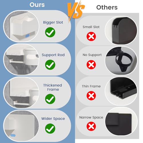 Adhesive Bedside Floating Shelf - Stick-On Wall Storage Organizer