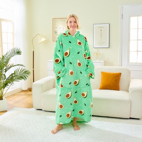 Oversized Wearable Blanket Hoodie with Sleeves and Pocket