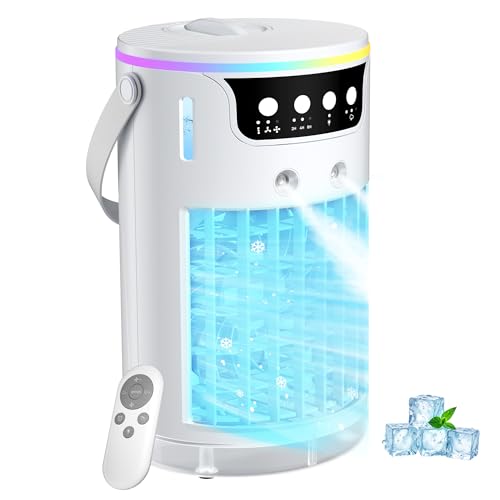 Portable Air Conditioner Fan, 1200ML Personal Evaporative Air Cooler with Ice Tank