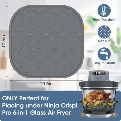 Heat Resistant Silicone Countertop Protector Mat for Glass Air Fryer