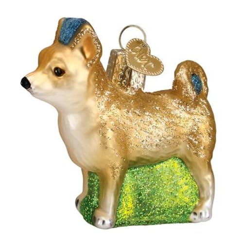 Chihuahua Glass Blown Christmas Ornament, Handcrafted Dog Tree Decoration