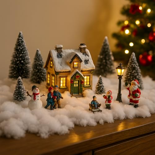 Fluffy Artificial Fake Snow Blanket for Christmas Village & Crafts (5.6 oz)