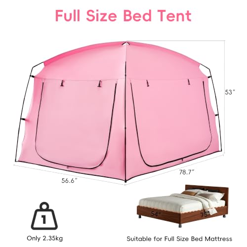 Indoor Privacy Sleep Canopy, 90% Blackout Bed Tent with Breathable Mesh