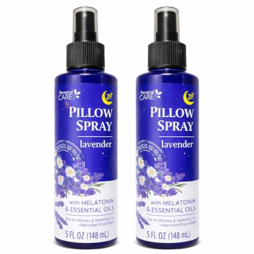 Lavender Pillow Spray with Melatonin & Essential Oils - 2 Pack (5 oz Each)