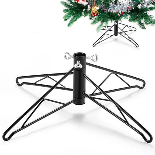 18-Inch Folding Metal Christmas Tree Stand Base for Artificial Trees