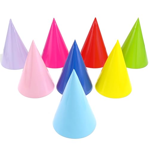 Party Cone Hats for Adults and Kids - Bulk Birthday Headwear Supplies