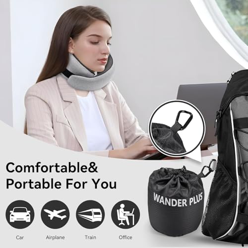 Memory Foam Travel Neck Pillow with Ergonomic 360° Support