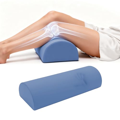 Knee Pillow for Back Sleeping - Ergonomic Half-Moon Leg Support