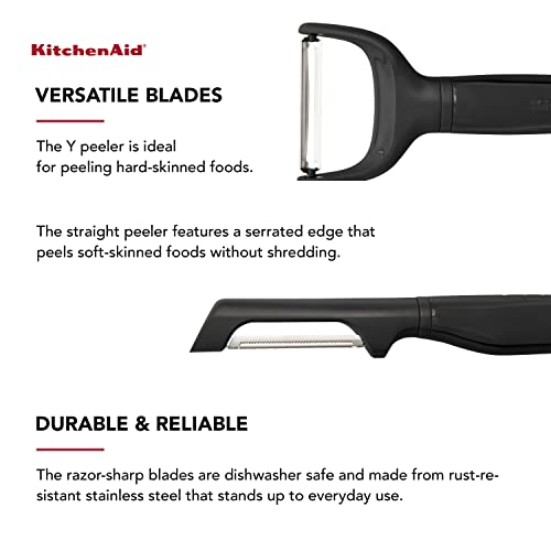 KitchenAid Universal Euro Y Peeler, Set Of 2, Black
