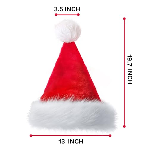 KetQue Santa Hats Adults & Kids 2-Pack LED Christmas Hats with Lights (Variation: Santa Hats Adult)