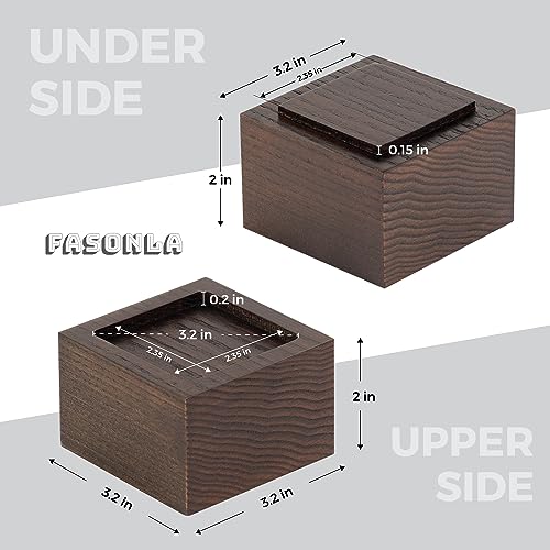 Set of 8 Wooden Bed Risers - 2 Inch Height, Non-Slip Design