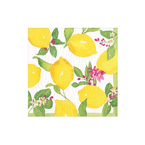 Caspari Limoncello Paper Cocktail Napkins - Eco-Friendly, 20 Pack (Variation 1)