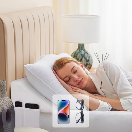King Bed Wedge Pillow Gap Filler for Headboard - High-Density Foam