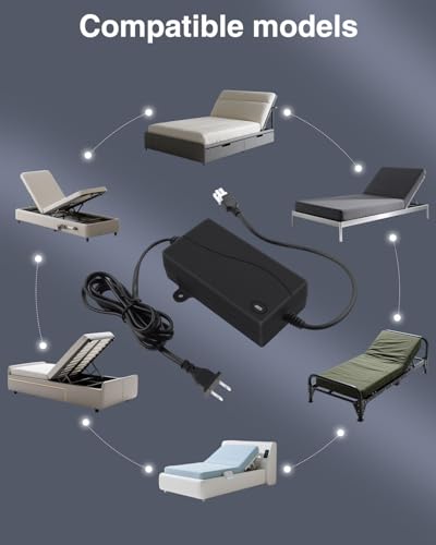 29V 2A Standing Desk Power Supply Adapter Cable (2-Pin, Center Negative)
