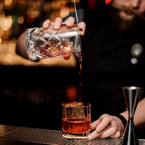 GOSDENG 4 Pack Clear 24oz Cocktail Mixing Glasses for Bar & Party