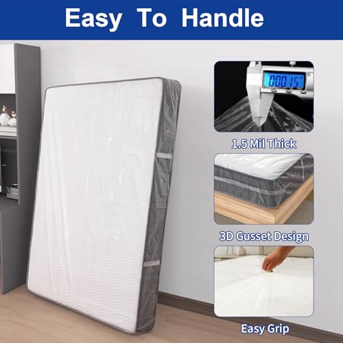 King Size Mattress Bags for Moving and Storage - 2 Pack, Waterproof & Dustproof