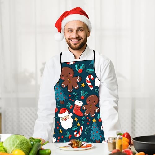 Christmas Apron for Men Women Kids - Festive Baking & Cooking Kitchen Apron with Holiday Design