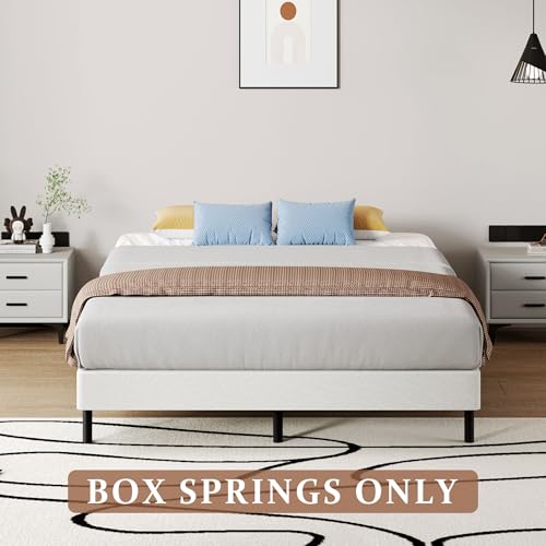 Queen Size 5-Inch Low Profile Metal Box Spring with Washable Fabric Cover