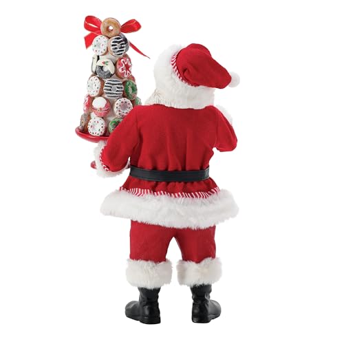 Possible Dreams Santa with Donut Tower Figurine, 12in - Handcrafted Holiday Decor